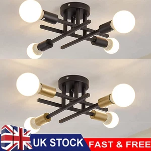 LED Modern Ceiling Light Bedroom Lamp Vintage Pendant Sputnik Chandelier Fixture - Picture 1 of 14