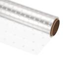 Wrap Roll Wrapping Paper White Polka Dots 98ft x 16in 2.2 Mil, Clear