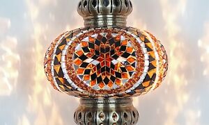 Turkish Mosaic Floor Lamps Big Globe Lamp Shade