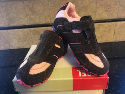 NEW Vintage Pink/Brown Brushed Leather/Nylon Sneakers Diesel Toddlers SZ 7 1/2 - Image 1 of 4