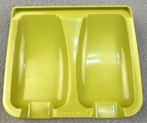 Vintage Tupperware Avocado Green Double Spoon Rest 1226 70's - Picture 1 of 6