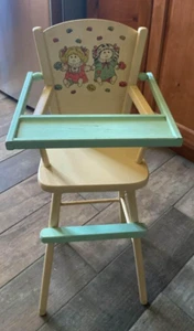 Vintage CABBAGE PATCH KIDS Wooden Doll Furniture High Chair - Picture 1 of 18