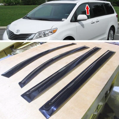 Fit For TOYOTA Sienna 3rd 5DR Minivan Window Visor Sun Rain Guard Weather Shield Foto 1 de 4