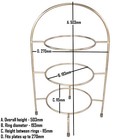 CHEF-HUB SILVER COLOUR AFTERNOON TEA CAKE STAND BIRTHDAY WEDDING PARTY  3 SIZES