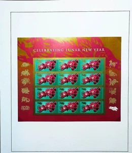 Hoja de 12 estampillas de celebración del Año Nuevo Lunar 2019 - Estados Unidos MNH (CO-004) - Imagen 1 de 1