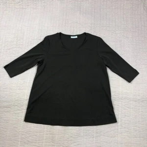 Mimi Essentials Maternity Shirt Women Large Black 3/4 Sleeve Jersey Pullover Tee - Picture 1 of 24