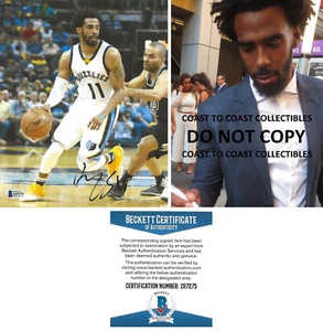 Mike Conley signed Memphis Grizzlies basketball 8x10 photo proof Beckett COA, - Picture 1 of 4