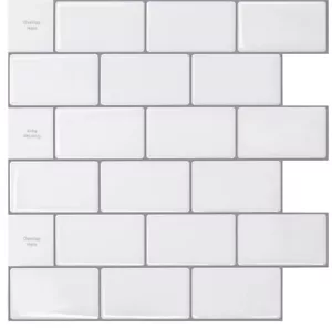 Art3d Peel and Stick Backsplash 12x12 inch Self-Adhesive Subway Wall Tiles(8 P) - Picture 1 of 4