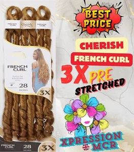 Cherish synthetische lockige Haarverlängerung Zopf - 3X französische Locke 28" Zoll UK Verkäufer - Bild 1 von 28