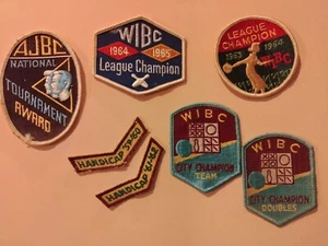 Bowling League Patch lot of (7) vintage🎳 1950/60s W.I.B.C. one owner Free Ship - Picture 1 of 4