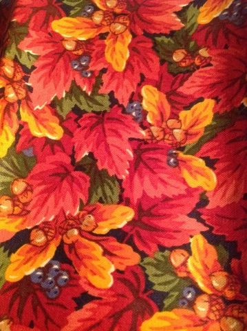 Longaberger 1997 Little Pumpkin Basket Liner - Fall Foliage - SU Cover