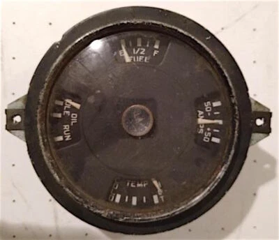 Panel de instrumentos de tablero de camión internacional de los años 30 1940 y 1950 cuadro de calibre de colección Foto 1 de 4