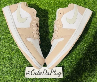 Nike Air Jordan 1 Low Particle Beige Womens Multi Sizes Nike By You DC0774-120 - Image 1 of 4