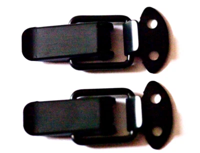 2pcs Black  Steel Spring Toggle Latch Catch Lock for Case Chest Box - Image 1 of 4