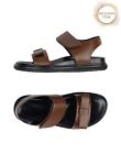 RRP€550 MARNI Leather Slingback Sandals US9 UK6 EU39 Brown Flat Made in Italy