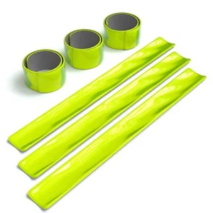 6x Reflektorband Schnapparmband Leuchtarmband Sicherheitsband Arm Bein Neon Gelb - Bild 1 von 1