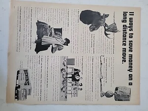1967 Bekins Moving and storage van truck save money vintage ad - Picture 1 of 1
