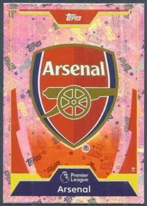 TOPPS MATCH ATTAX 2017-18- #019-ARSENAL TEAM BADGE-SILVER FOIL - Picture 1 of 1