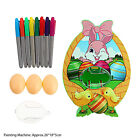 Mazing Egg Lathe with Markers for Kids, Bunny Egg Spinner AU