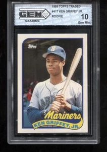 Ken Griffey Jr. RC 1989 Topps Traded #41T Rookie GEM MINT 10 - Picture 1 of 2