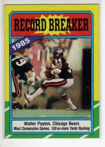Tarjeta de fútbol americano 1986 Topps Walter Peyton #7 Ex - Imagen 1 de 1