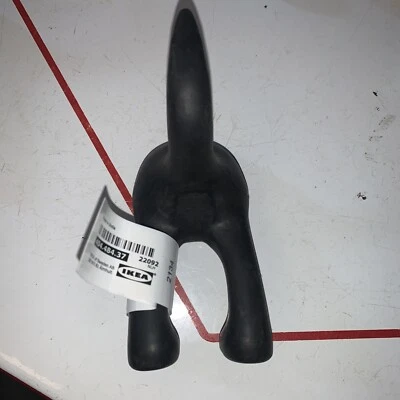 IKEA Bastis Dog Butt Tail Wall Hook Black - Image 1 of 2