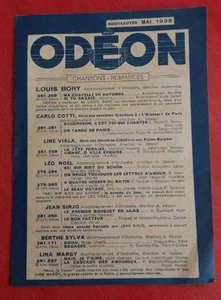 Programa Odeon Nouveautés Mayo 1938 Luis Bory , Jean Sirjo , Carlo Cotti - Imagen 1 de 1