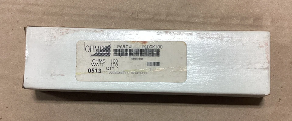 Ohmite D100K100 Resistor 100watts 100 Ohms *