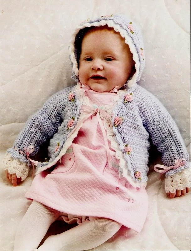 SWEET Baby Antoinette Sweater/Crochet Pattern INSTRUCTIONS ONLY - Image 1 of 1