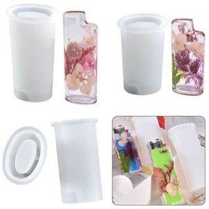 3x Silicone Resin Mould Mold Set Lighter Case Cover DIY Craft Epoxy Gift UV Bic - Picture 1 of 7