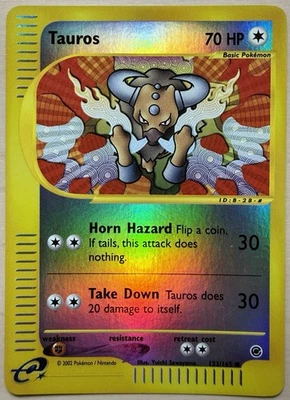 Pokemon Tauros Expedition Base 133/165 Reverse Foil Never Been Played - Image 1 of 2