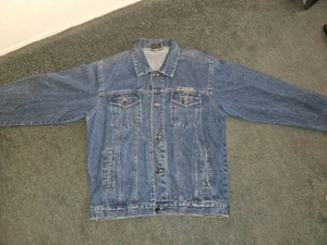 Vintage 90s Aladdin Casino & Resort Las Vegas Denim Jacket Sz MED Classic Vegas - Picture 1 of 9