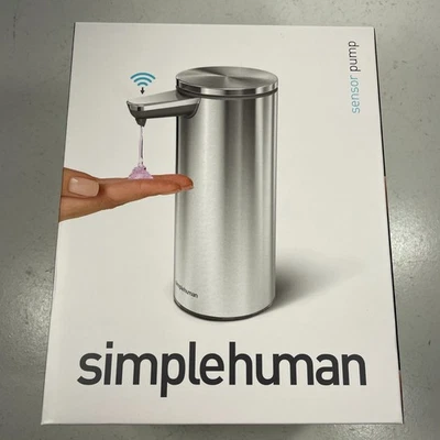 SimpleHuman Soap Dispenser ST1066 Rechargeable Sensor Pump 9oz Stainless Steel - Image 1 of 4