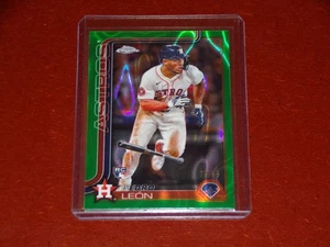 2025 Topps Chrome Green Lava Refractors RC 79/99 Pedro Leon - Picture 1 of 2