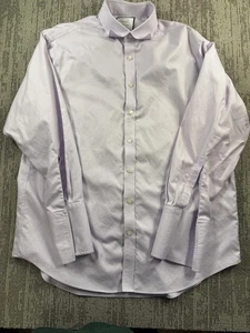 Camisa de vestir Charles Tyrwhitt para hombre 17 34 lavanda calce clásico liso sin planchar - Imagen 1 de 7
