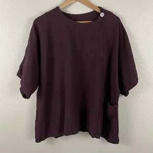 Haut femme Oh My Gauze taille 2 violet coton gaze Athena art à porter oversize - Photo 1/5