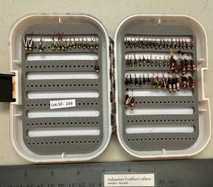 66 Assorted Nymph Flies Locking Montana Fly Co. Flybox Included Lot-SF 244 - Picture 1 of 5