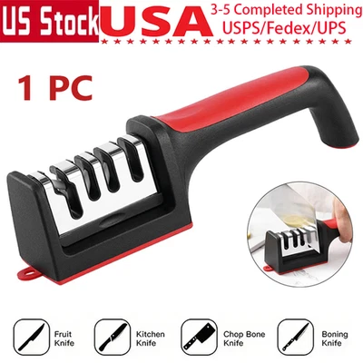 Afilador de cuchillos profesional cerámica tungsteno cocina sistema de afilado 4 etapas Foto 1 de 4