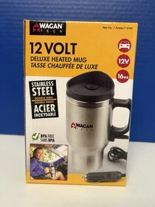 Taza de viaje con calefacción WAGAN TECH 12V 16 OZ acero inoxidable taza de coche NUEVA sin BPA - Imagen 1 de 5
