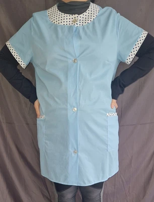 Nylon Dederon kittel schürze Vintage Apron Gr. 50  --Original 70er Jahre-- - Bild 1 von 2