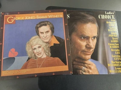George Jones & Tammy Wynette Encore/George Jones Ladies Choice Vinyl Records-Set - Image 1 of 4