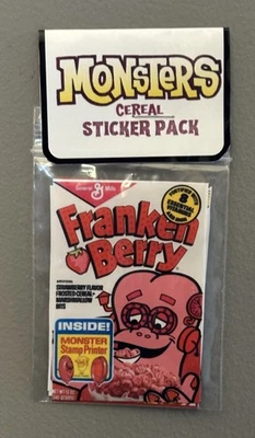 Paquete de pegatinas Monster Cereal Franken Berry Count Chocula Boo Berry Fruit Brute Foto 1 de 3