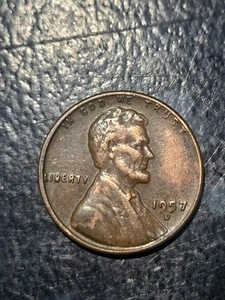 1957 D Lincoln Wheat Penny ●ERROR Filled "B"●L- on Line ERROR●BEAUTIFUL COIN● - Picture 1 of 4