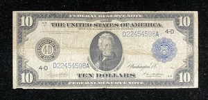 1914 $10 Cleveland Federal Reserve Note - Picture 1 of 2