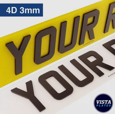 Placas numeradas de calidad premium - | 2D | 3D | 4D | Gel 4D | 100% carretera / sin circular legal Foto 1 de 4