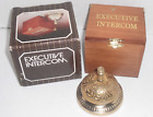 New Vintage Executive Intercom Ornate Brass Bell Hotel Desk Service W/Wooden Box