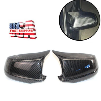 2X Cubiertas de tapa de espejo retrovisor lateral de fibra de carbono para BMW F10 535i 550i 530d 528i 2011-2013 Foto 1 de 4