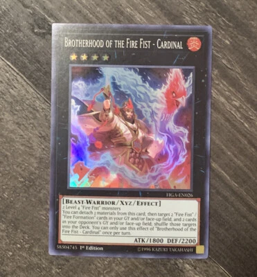 brotherhood of the fire fist - cardinal FIGA-EN026 super rare 1st - Image 1 of 2