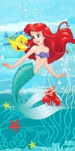Disney Princess Ariel Bath Beach towel 140 x 70 cm 100% Cotton - Little Mermaid - Picture 1 of 1