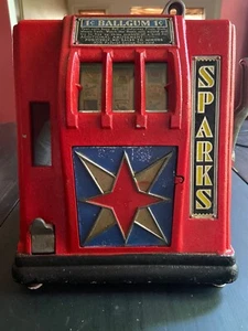 Máquina ranura estimulador de comercio de cigarrillos Sparks 1 centavo Gumball 3 carretes de la década de 1930 - Imagen 1 de 4